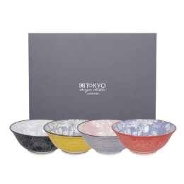 Μπωλ Sakura 15788 D14,8cm (Σετ 4τμχ) Multi Tokyo Design Πορσελάνη