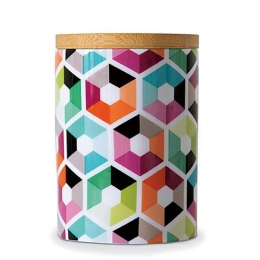 Δοχείο Αποθήκευσης Από Πορσελάνη PDS03 Hexagon Multi  Remember Πορσελάνη