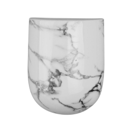 Κασπώ Επιτοίχιο Οβάλ Marble PT3737WH 14,8x7cm White Present Time Κεραμικό