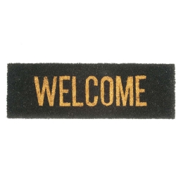 Πατάκι Εισόδου Welcome PT2604GD 75x25cm Black-Gold Present Time 25X75