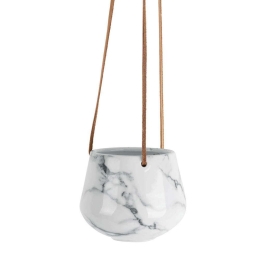 Κασπώ Κρεμαστό Marble PT3734WH 12,2x9,5cm White Present Time Κεραμικό