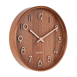 Ρολόι Τοίχου Pure KA5808DW Φ22cm Brown Karlsson Ξύλο