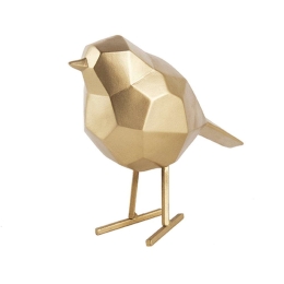 Διακοσμητικό Άγαλμα Bird PT3335GD 13,5x7,5x17cm Gold Present Time Πολυρεσίνη