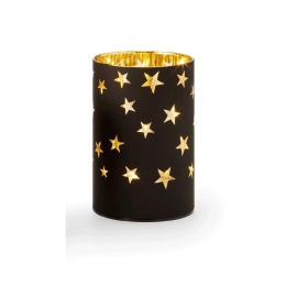 Κηροπήγιο Για Ρεσώ Led Star 239007 13,9cm Black-Gold Black Philippi Μέταλλο