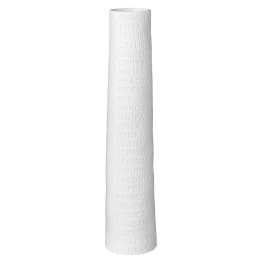 Βάζο Με Επιγραφή 0012441 23x4cm White Raeder Πορσελάνη