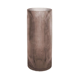 Βάζο Allure PT3679BR 12x12x30cm Brown Present Time Γυαλί