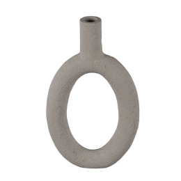 Βάζο Οβάλ Ring PT3745WG 16,5x3,5x31cm Grey Present Time Πολυρεσίνη