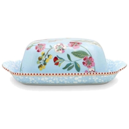 Βουτυριέρα 51018068 Floral 20X14X6,5cm Blue Pip Studio Πορσελάνη