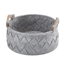 Καλάθι Αποθήκευσης Amy AMYSBS-95 Small Silver Grey Aquanova Πολυέστερ