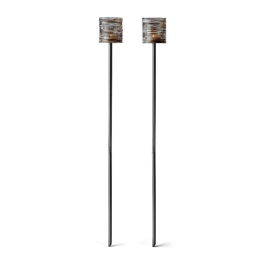 Βάση Κεριών Επιδαπέδια Windhuk (Σετ 2Τμχ) 174007 112cm Multi Philippi Μέταλλο,Γυαλί