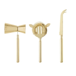 Αξεσουάρ Για Cocktail (Σετ 3Τμχ) 97305186 22x10cm Gold Bloomingville Ανοξείδωτο Ατσάλι