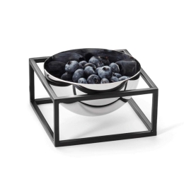 Μπωλ Με Βάση Solo 240033 13x13x8cm Silver-Black Philippi Ανοξείδωτο Ατσάλι