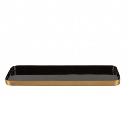 Πιατέλα Festive PT3855BK M 13x2cm Black-Gold Present Time Μέταλλο