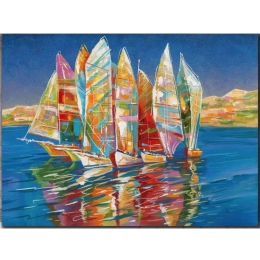 Πίνακας Σε Καμβά MH104 60x80cm Multi Οριζόντιοι Καμβάς