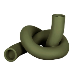 Κηροπήγιο Knot Single PT3881MG 13,3x10cm Green Present Time Κεραμικό