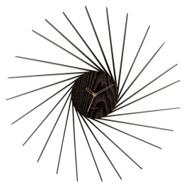 Ρολόι Τοίχου Helix KA5890BK Φ68x6,5cm Black Karlsson Ξύλο
