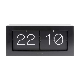 Ρολόι Τοίχου/Επιτραπέζιο Boxed Flip XL KA5642BK 37x9x17,5cm Black Karlsson Ατσάλι