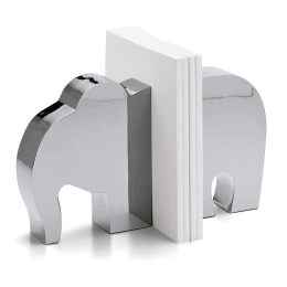 Βιβλιοστάτης Elephant (Σετ 2Τμχ) 254002 20x2,5x12,7cm Inox Philippi Ανοξείδωτο Ατσάλι