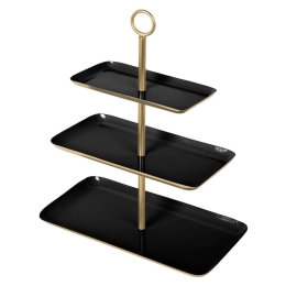 Ορντερβιέρα 3 Θέσεων Festive PT3993BK 16x36cm Black-Gold Present Time Μέταλλο