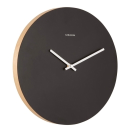 Ρολόι Τοίχου Splash KA5922BK Φ31x4,2cm Black-Gold Karlsson Ξύλο