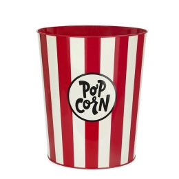 Κάδος Απορριμμάτων Pop Corn 27777 22x26cm Red-Ecru Balvi Μέταλλο