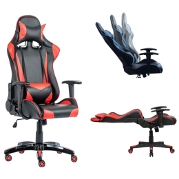 Gaming Πολυθρόνα Διευθηντή Pu BF8050 ΕΟ577 Μαύρο/Κόκκινο 67x63/134x125/135cm