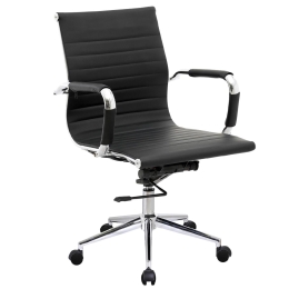Πολυθρόνα BF3301 ΕΟ268 Χαμηλή Πλάτη Μαύρη 54x59x95/105 cm