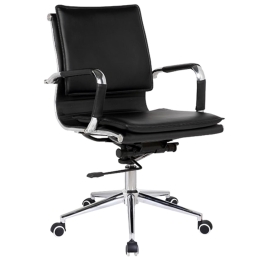 Πολυθρόνα BF3601 ΕΟ243 Χαμηλή Πλάτη Μαύρη 54x59x95/105 cm