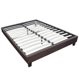 Υπόστρωμα-Κρεβάτι Wilton Ε2015,3LB Pu K/D Dark Brown 90x200cm Μονό