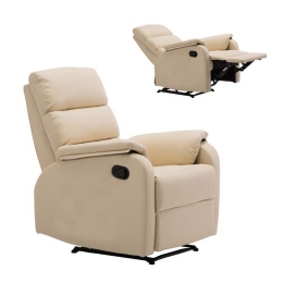 Πολυθρόνα Relax Comfort  Pu Μπεζ 79x97x101cm Τεχνόδερμα
