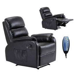 Πολυθρόνα Massage Comfort Relax Pu Ε9733,2 Μαύρο 79x97x101cm Τεχνόδερμα