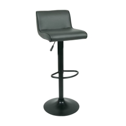 Σκαμπό Bar Nero ΕΜ405,2 Pu Γκρι/Βαφή Μαύρη 38x38x81/101cm Σετ 2τμχ Μέταλλο,Τεχνόδερμα