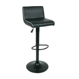 Σκαμπό Bar Nero ΕΜ405,1 Pu Μαύρο/Βαφή Μαύρη 38x38x81/101cm Σετ 2τμχ Μέταλλο,Τεχνόδερμα