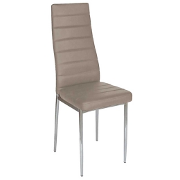 Καρέκλα Aliana Χρωμίου Καπουτσίνο 11-1560 42Χ50Χ95cm Μέταλλο,Τεχνόδερμα