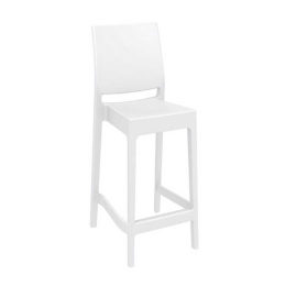 Σκαμπό Μπαρ Maya 65 White 20-0387 44Χ50Χ98cm Siesta Πολυπροπυλένιο