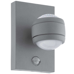 Φωτιστικό-Led Τοίχου Sesimba 1 Με Αισθητήρα Ασημί 96019