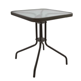 Τραπέζι Figo Μεταλλικό Hm5035.02 Καφέ 60Χ60Χ72cm