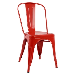 Καρεκλα Μεταλλικη Hm0018.07 Melita Σε Κοκκινο Χρωμα 44X53,5X84 cm Μέταλλο