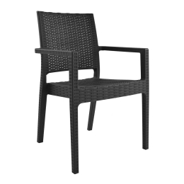 Καρεκλα Με Μπρατσα Πολυπροπυλενιου Dark Grey Hm5134.01 57x55.5x89 cm