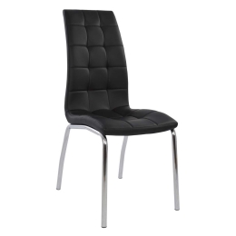 ΚΑΡΕΚΛΑ ΚΟΥΖΙΝΑΣ CAREY HM0175.02 ΜΑΥΡΟ PU ΜΕ ΜΕΤΑΛΛΙΚΟ ΣΚΕΛΕΤΟ Σετ 4τμχ Μέταλλο,Τεχνόδερμα