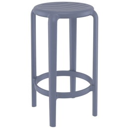 Σκαμπό Μπαρ Tom 20.0787 36x36x65cm Dark Grey Siesta
