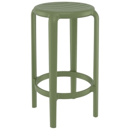 Σκαμπό Μπαρ Tom 20.0789 36x36x65cm Olive Green Siesta