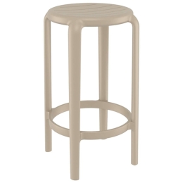 Σκαμπό Μπαρ Tom 20.0788 36x36x65cm Taupe Siesta