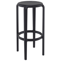 Σκαμπό Μπαρ Tom 20.0793 36x36x75cm Black Siesta