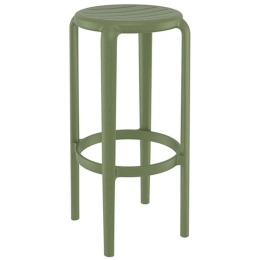 Σκαμπό Μπαρ Tom 20.0796 36x36x75cm Olive Green Siesta