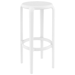 Σκαμπό Μπαρ Tom 20.0792 36x36x75cm White Siesta
