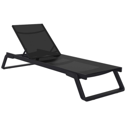 Ξαπλώστρα Tropic 20.0690 210x72x31cm Black Siesta