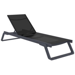 Ξαπλώστρα Tropic 20.0689 210x72x31cm Dark Grey-Black Siesta
