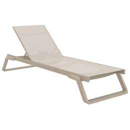 Ξαπλώστρα Tropic 20.0688 210x72x31cm Taupe Siesta
