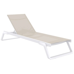 Ξαπλώστρα Tropic 20.0687 210x72x31cm White-Taupe Siesta